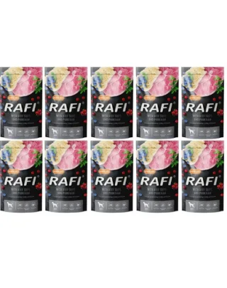 DOLINA NOTECI Rafi Plicuri hrana caini cu vita si sunca 10x500 g