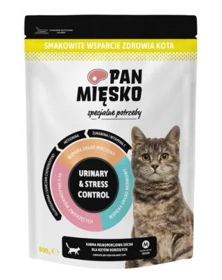 PAN MIĘSKO Hrană uscată pentru pisici cu nevoi speciale Urinary &amp; Stress Control 800 g