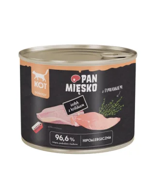 PAN MIĘSKO Hrană umedă pentru pisici cu curcan și iepure 200 g