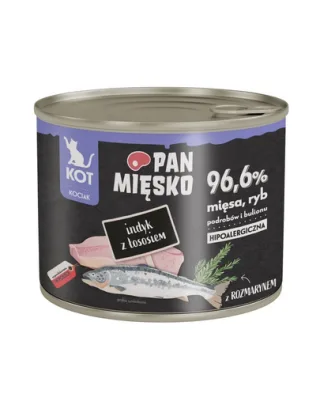 Pan Mięsko Hrană umedă pentru pisoi cu curcan și somon 200 g