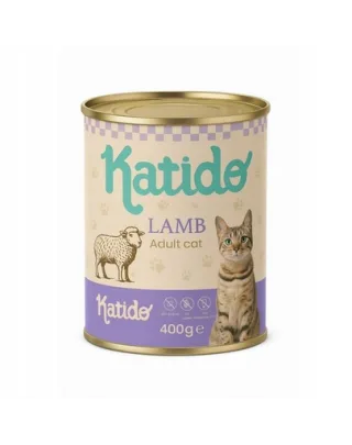 KATIDO Adult Cat Lamb 400 g conservă cu miel și ulei de somon