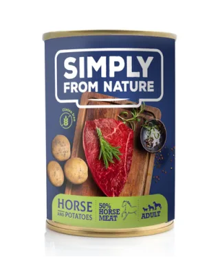 SIMPLY FROM NATURE Hrana umeda pentru caini, carne de cal si cartofi 400 g