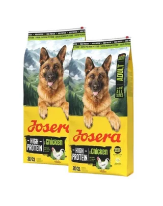 JOSERA High Protein Adult Chicken 2x12,5kg hrană bogată în energie pentru câini sportivi