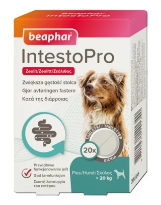 BEAPHAR IntestoPro tablete pentru susținerea consistenței normale a scaunului 20 buc pentru câini (peste 20kg)