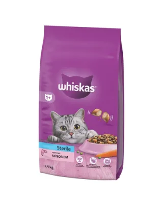 WHISKAS Sterile hrană cu somon 1,4 kg pisici sterilizate