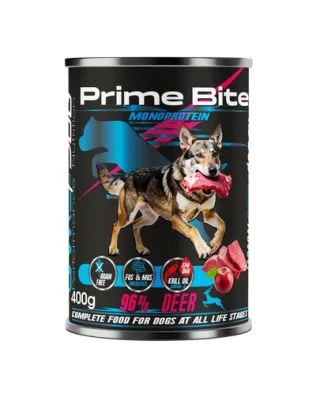 GAME DOG Prime Bite cerb și măr 400g hrană umedă monoproteică pentru câini
