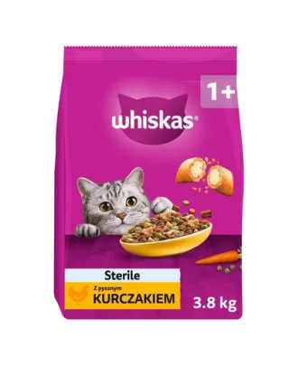 WHISKAS Sterile cu pui delicios 3,8 kg hrană pisici sterilizate