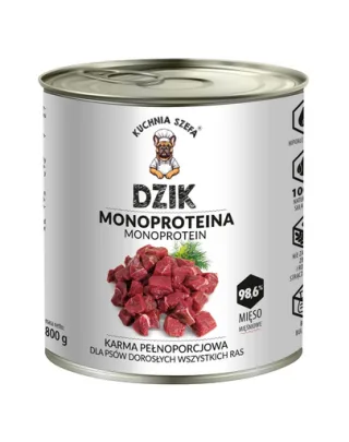 KUCHNIA SZEFA Monoproteina mistreț 800g hrană pentru câini