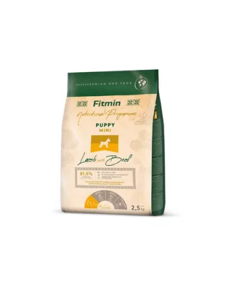 FITMIN Dog Mini Puppy Lamb&amp;Beef 2,5 kg Hrana uscata catei talie mica, cu miel si vita