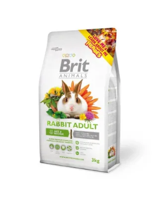 BRIT ANIMALS Rabbit Adult Complete 3kg hrana iepuri adulti
