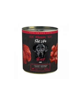 FITMIN For Life Beef Pate 800g pate cu vită pentru câini