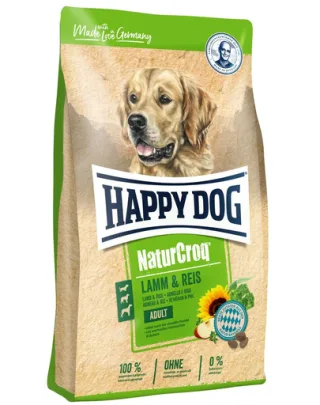 HAPPY DOG NaturCroq  hrana uscata caini adulti, cu miel si orez 4 kg