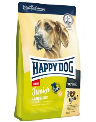 HAPPY DOG Junior Giant Lamb &amp; Rice 15 kg hrana caini tineri talie foarte mare
