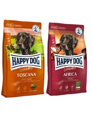 HAPPY DOG Supreme Toscana 12.5 kg + Supreme Africa 12.5 kg hrana uscata caini adulti