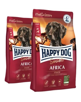 HAPPY DOG Supreme Africa 8 kg (2x4 kg) pentru caini cu intolerante alimentare