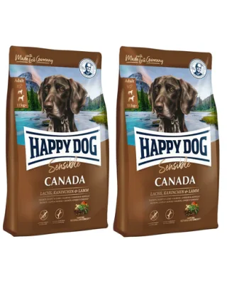 HAPPY DOG Supreme Canada iepure, miel si somon 8 kg(2 x 4 kg) hrana uscata caini cu nevoi energetice ridicate