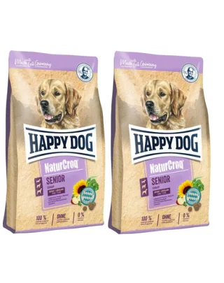 HAPPY DOG NaturCroq Senior cu pasare 30 kg (2 x 15 kg) Hrana uscata pentru caini seniori
