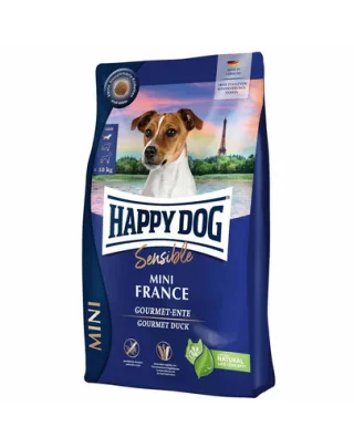 HAPPY DOG Sensible Mini France 4kg Hrana caini talie mica sensibili, cu rata