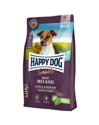 HAPPY DOG Sensible Mini Ireland 4kg somon si iepure hrana pentru caini rasa mica