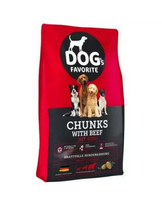 HAPPY DOG Dogs Favorit Chunks with Beef 15 kg