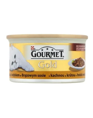 Gourmet Gold rață și curcan in sos brun 85 g