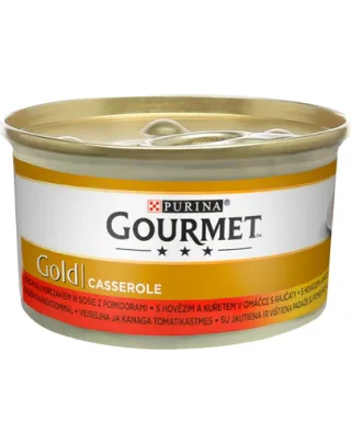 Gourmet Gold vită și pui în sos tomat  85 g