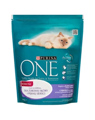 PURINA ONE COAT &amp; HAIRBALL Hrana uscata pentru pisici adulte, bogata in pui 800g