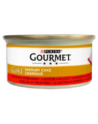 GOURMET Gold Savoury Cake cu vită și roșii 85 g