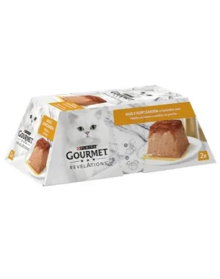 GOURMET REVELATIONS Hrana umeda pentru pisici adulte, mousse de pui  2 x 57 g