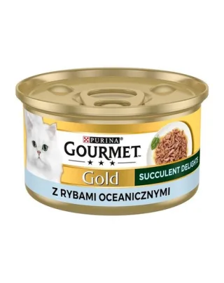 GOURMET Gold Adult Succulent Delights Conserva hrana pisici, cu peste oceanic 85g