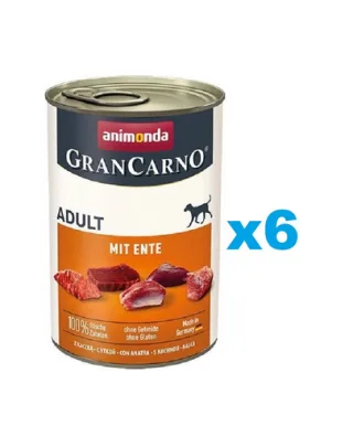 ANIMONDA GranCarno Conserve caini, cu porc si rata 6x400 g