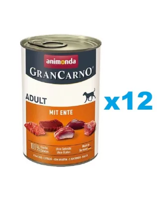 ANIMONDA GranCarno Hrana umeda cu porc si rata pentru caine 12x400 g