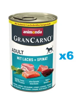 ANIMONDA GranCarno Adult mancare umeda 6x400g somon si spanac
