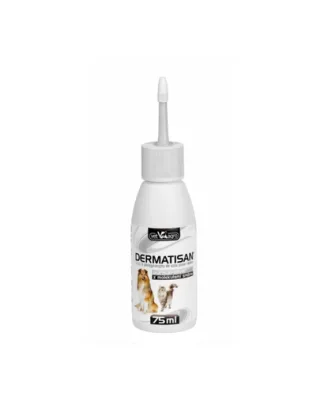 VET-AGRO Dermatisan Aurisal Silver Solutie pentru curatarea canalului auditiv caini/pisici 75 ml