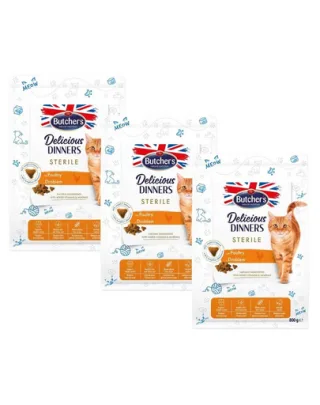 BUTCHER'S Functional Cat Indoor hrana pisica interior 3x800 g cu pasare