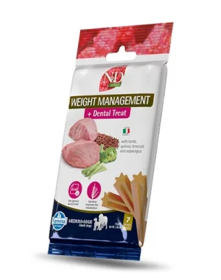 FARMINA N&amp;D Quinoa Dental Treat Weight management Medium/Maxi 100 g batoane dentare cu quinoa, pentru caini de talie medie si mare