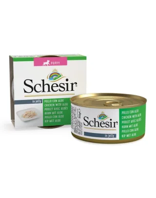 SCHESIR Hrana umeda cu pui si aloe pentru catelusi 150 g