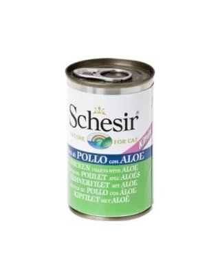 SCHESIR Hrană umedă pentru pisoi, cu file de pui și aloe 140 g
