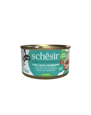 SCHESIR Hrană umedă pentru pisici, cu ton și doradă 85 g