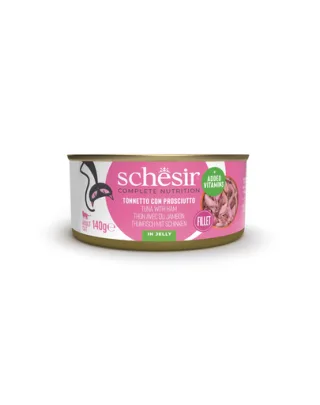 SCHESIR Hrana umeda pentru pisici, cu ton si sunca, 140 g
