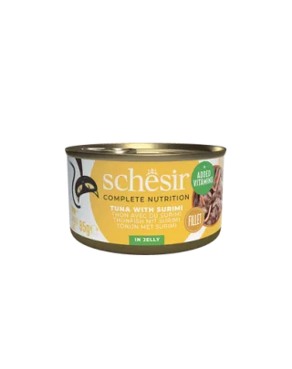SCHESIR Hrană umedă pentru pisici, cu ton și surimi 85 g