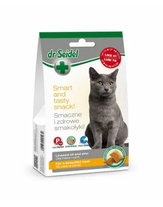 DR SEIDEL gustări pisici pentru piele și blană cu zinc 50 g