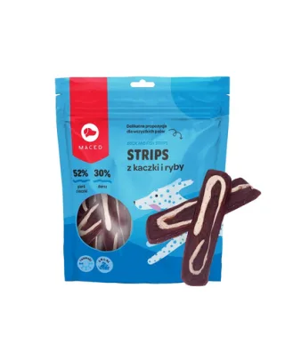 MACED Fasii de rata peste pentru caini 500 g