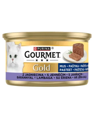 GOURMET Gold Mousse hrană umedă pisici miel 85 g