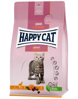 HAPPY CAT Junior fără cereale rață hrană uscată pisici 4 kg