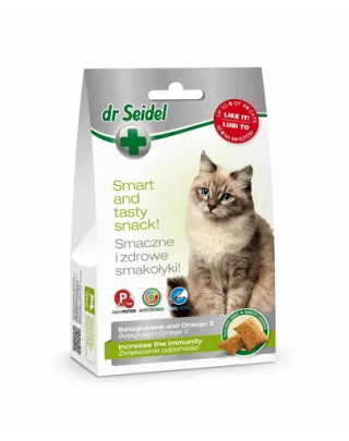 DR SEIDEL gustări pisici imunitate beta glucan și omega 3 50 g