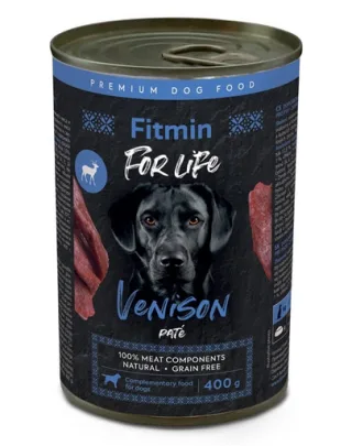 FITMIN For Life Pate Cerb 400g hrană umedă câini fără cereale