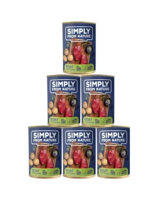 SIMPLY FROM NATURE Hrana umeda pentru caini, carne de capra si cartofi 6 x 400 g