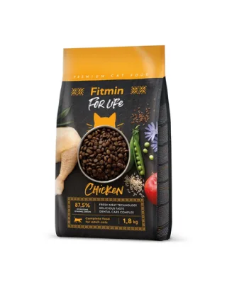 FITMIN Cat For Life Adult Chicken 1,8 kg hrana cu pui pentru pisici adulte