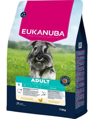 EUKANUBA Adult Small Breeds Chicken 7,5 kg hrană câini rase mici, bogată în pui proaspăt